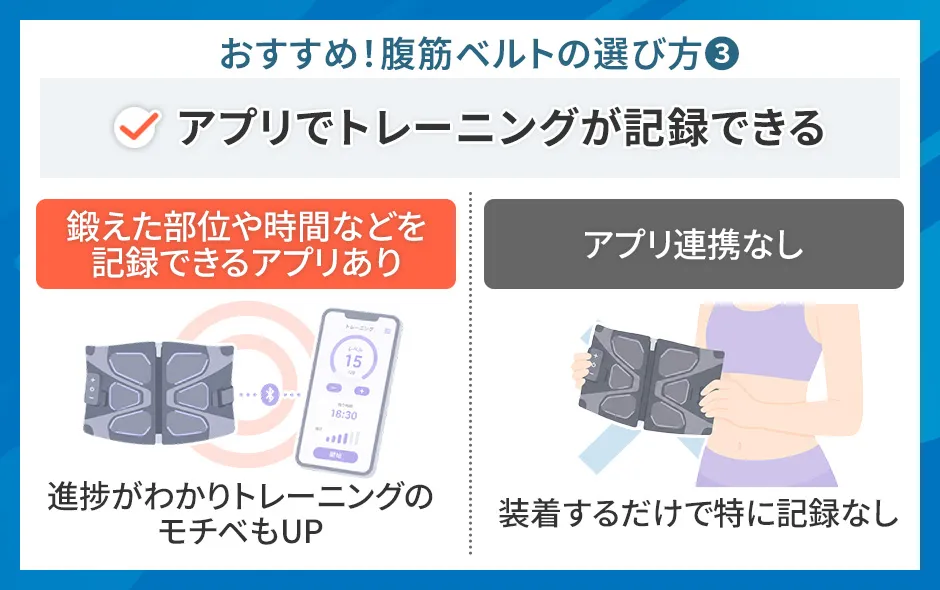腹筋ベルトの選び方③
