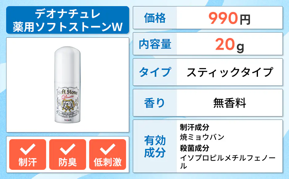 デオナチュレ 薬用ソフトストーンＷ