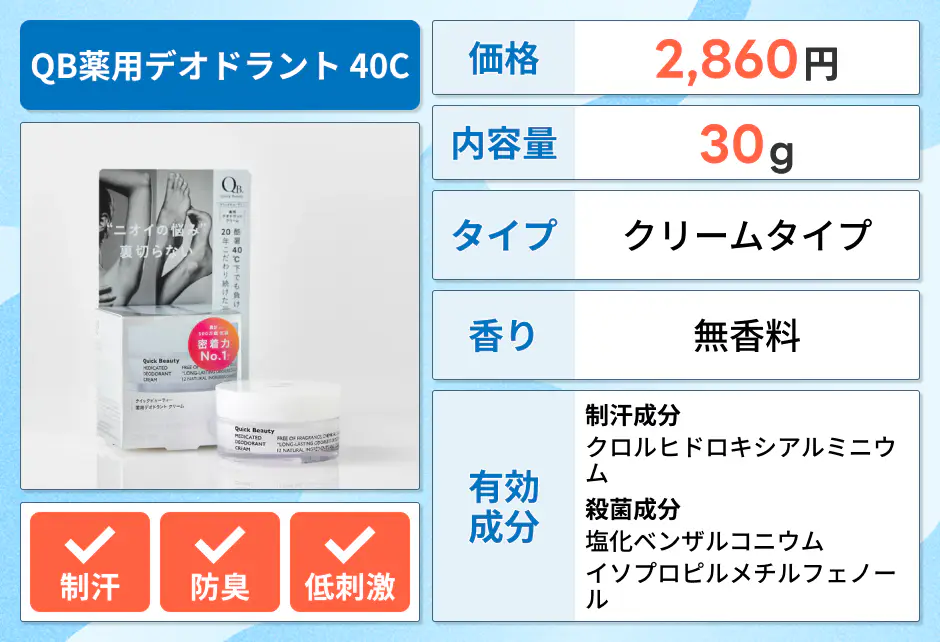 QB薬用デオドラント 40C