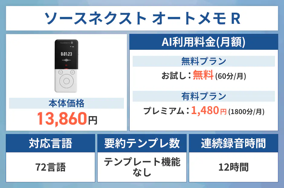 ソースネクスト オートメモ R