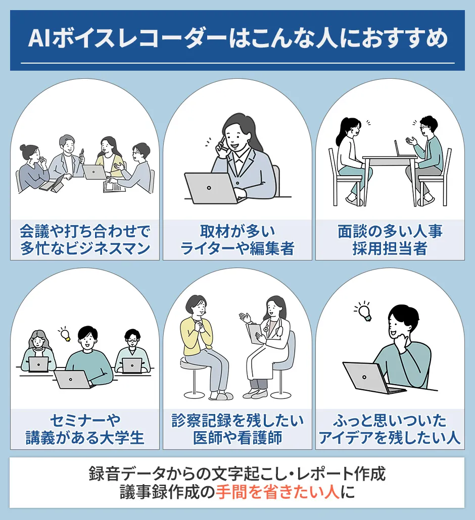 AIボイスレコーダーがおすすめな人