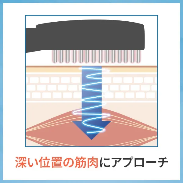 高周波EMSは深い位置の筋肉にアプローチ