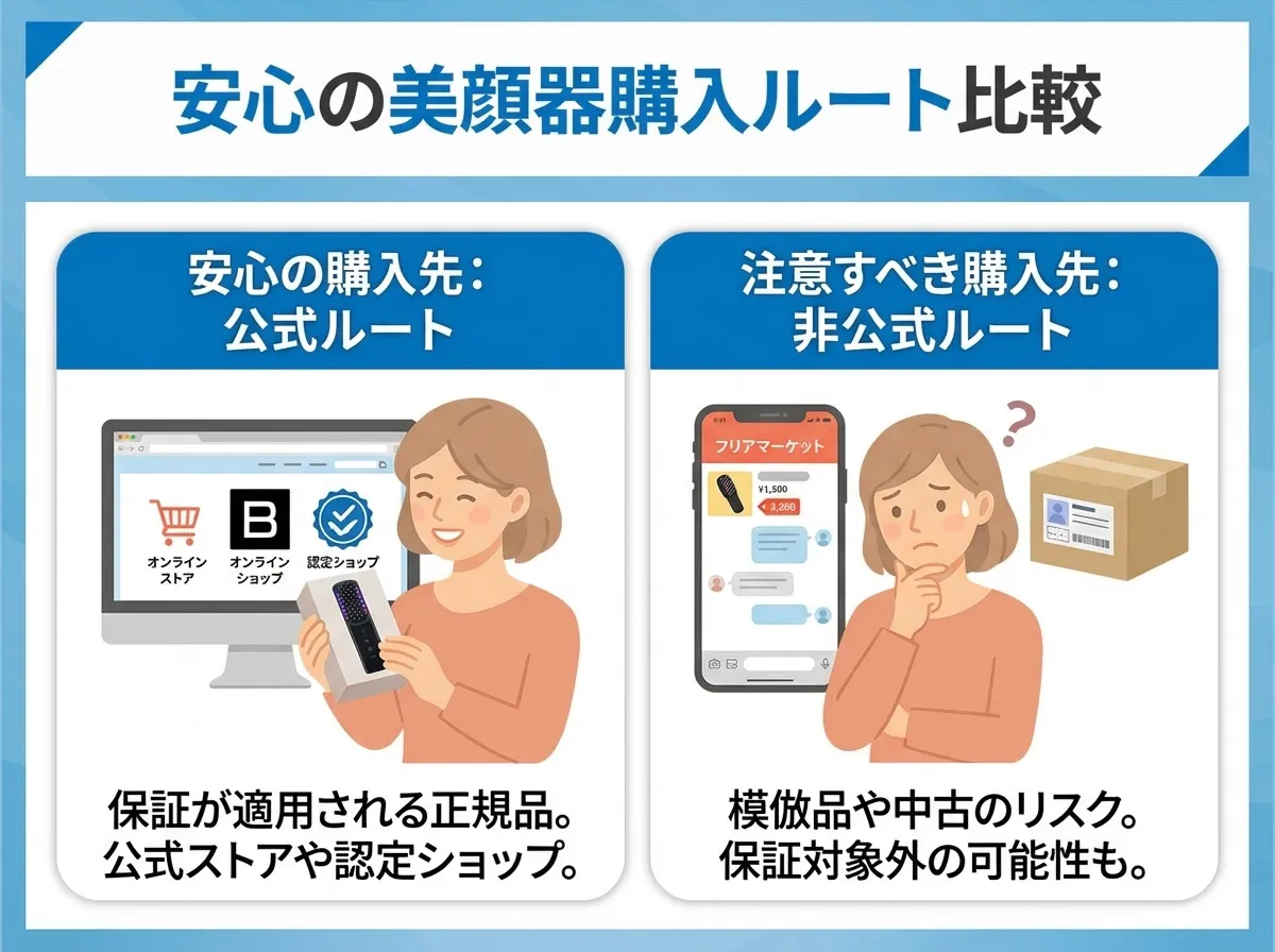 安心の美顔器購入ルート比較