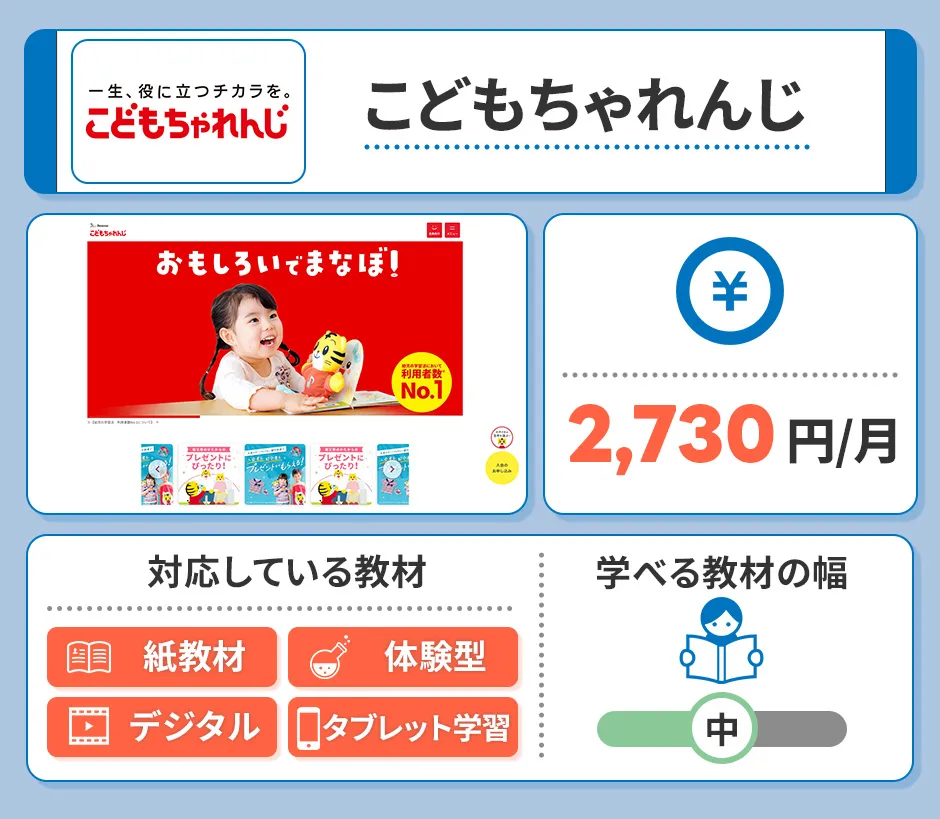 こどもちゃれんじの特徴