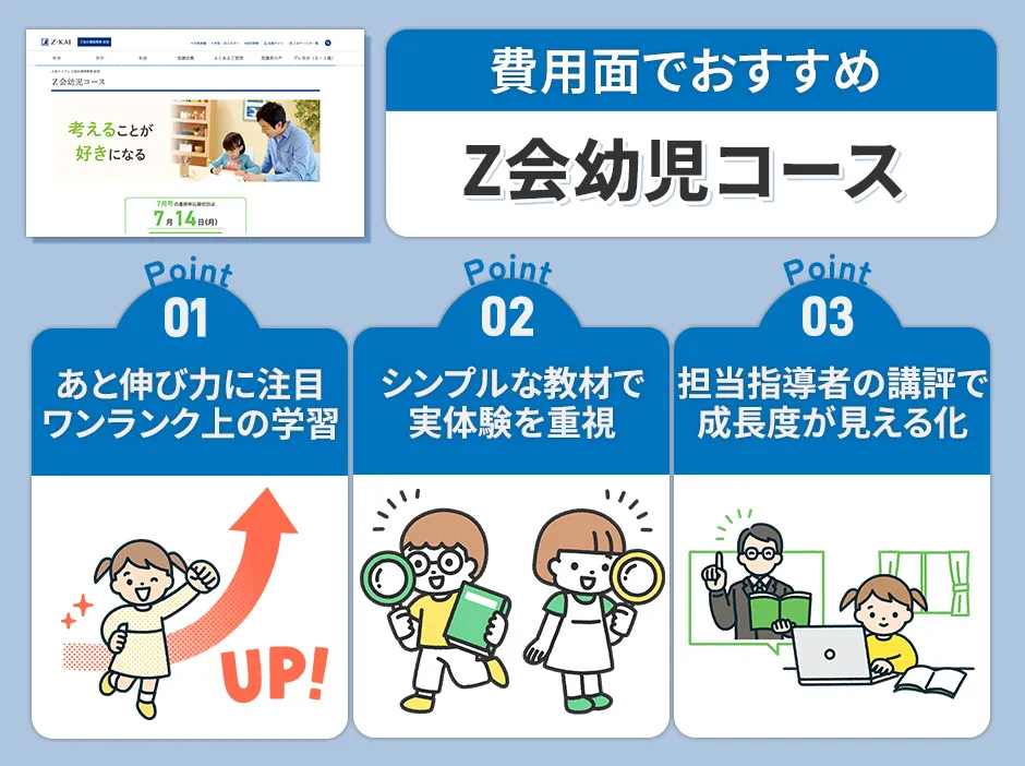 費用面でおすすめのＺ会幼児コース