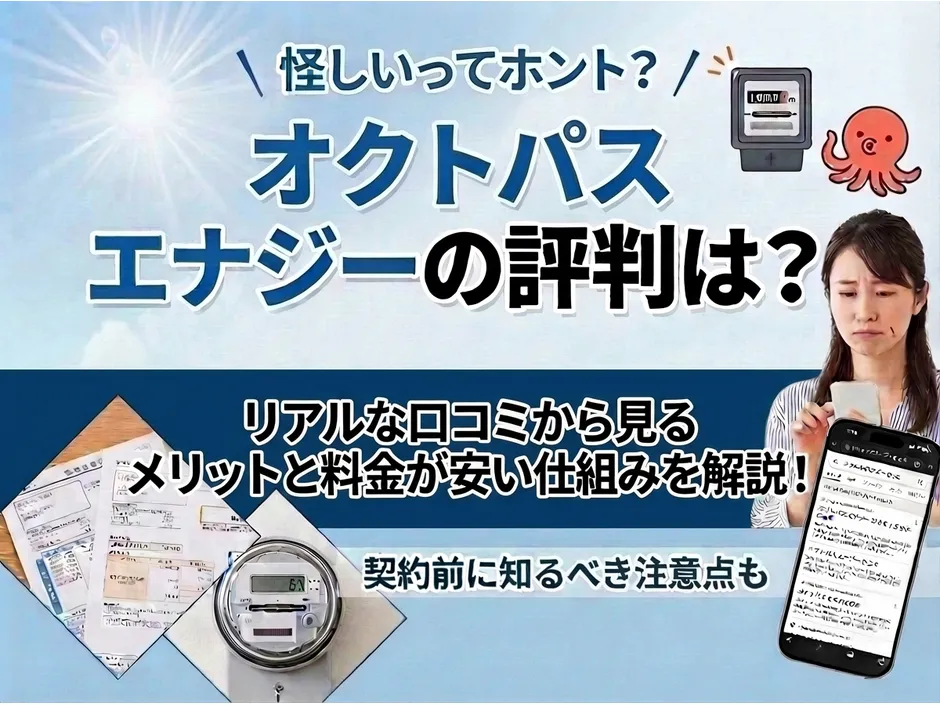 オクトパスエナジーの評判を解説！怪しいと言われる理由と安い仕組み