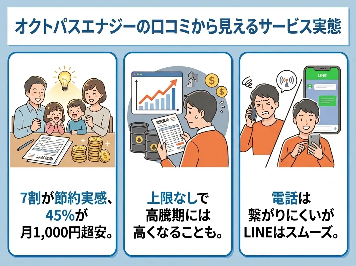 オクトパスエナジーの口コミから見えるサービスの実態