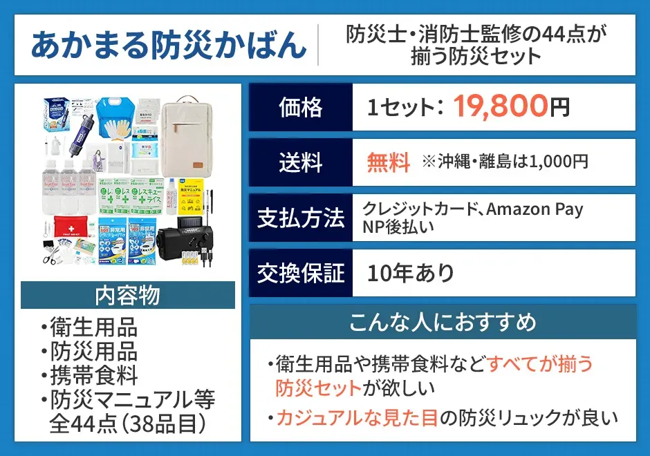 あかまる防災かばん