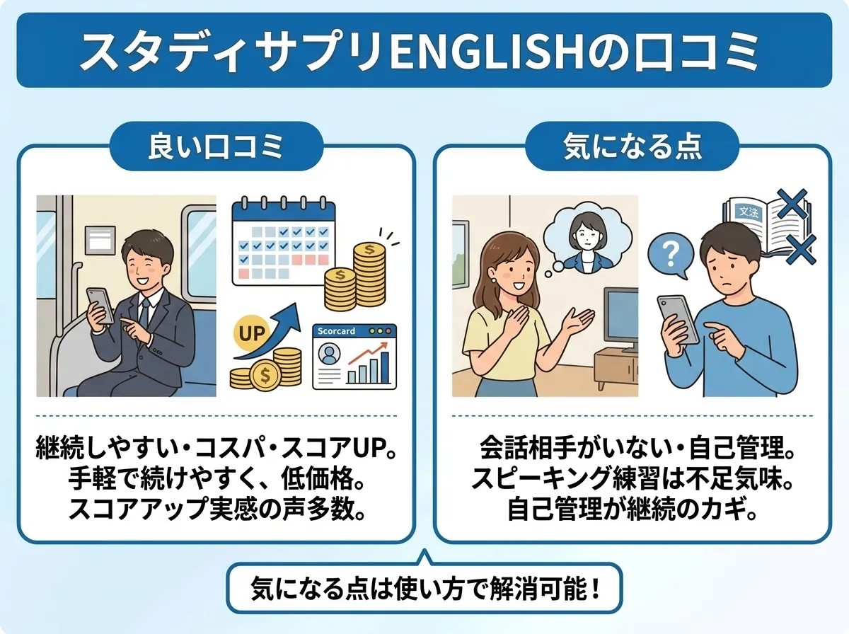 スタディサプリENGLISHの口コミ