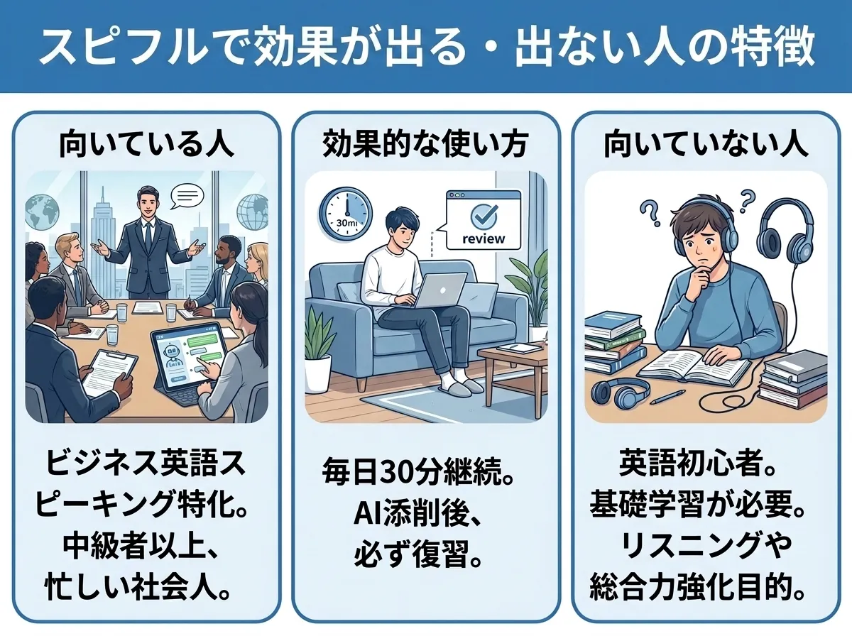 スピフルで効果が出る人と続かない人の違い