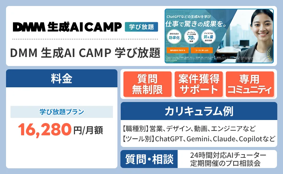 DMM 生成AI CAMP 学び放題