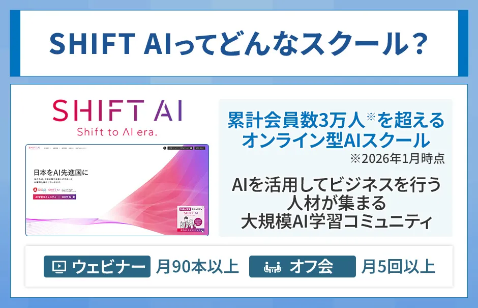 SHIFT AIとはどのようなスクールなのか