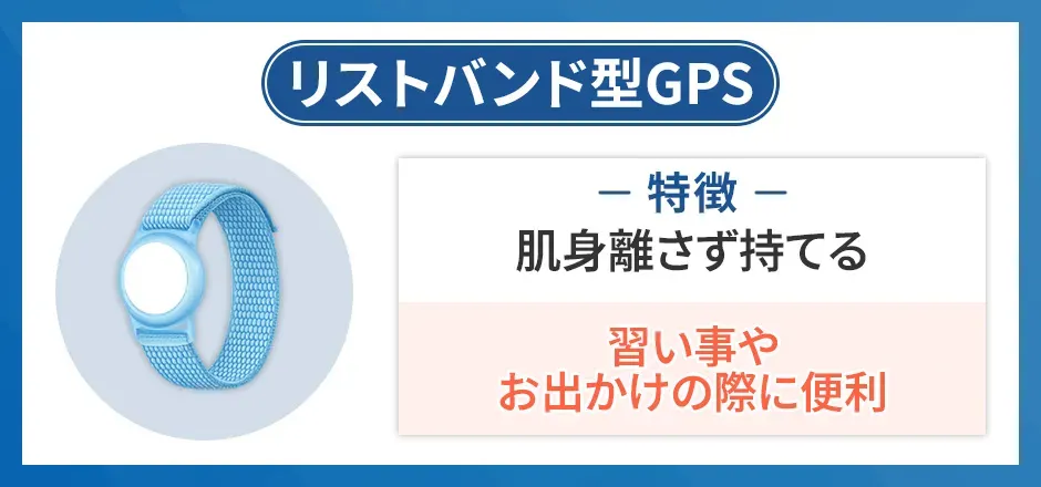 リストバンド型GPSは肌身離さず持てる