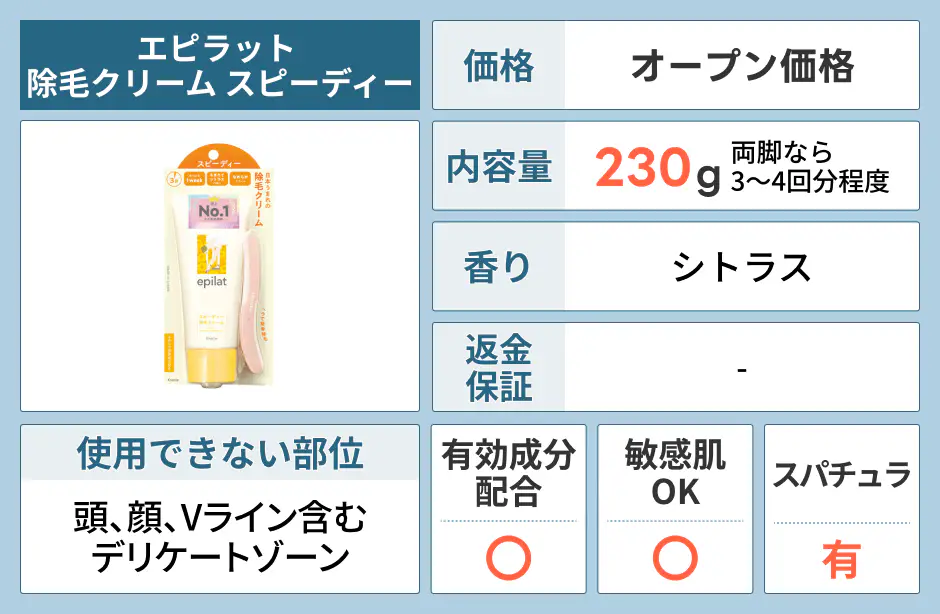 エピラット 除毛クリーム スピーディー