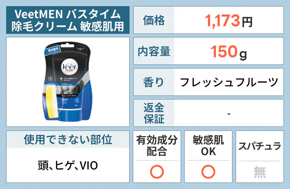 VeetMEN（ヴィートメン）バスタイム除毛クリーム 敏感肌用