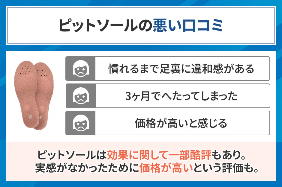 ピットソールの悪い口コミ