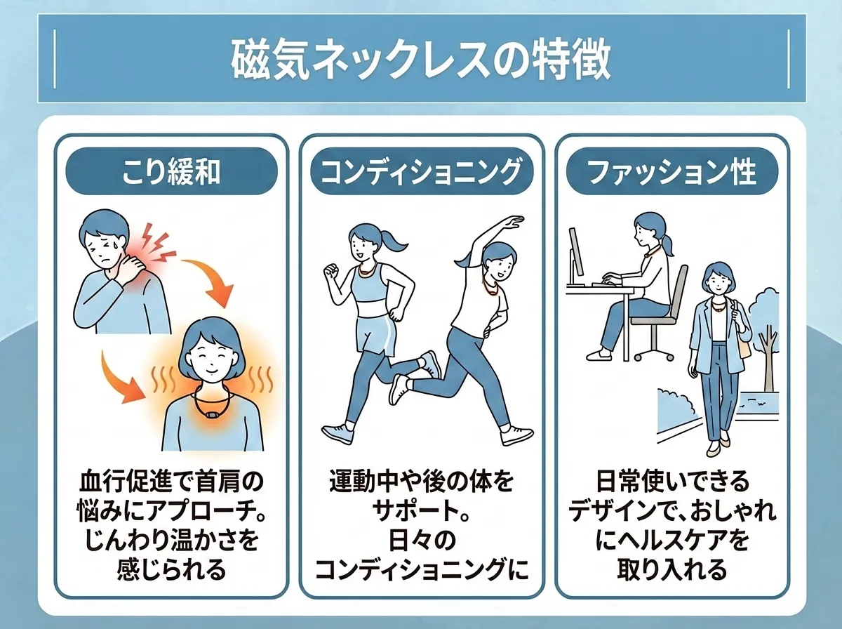 磁気ネックレスの特徴