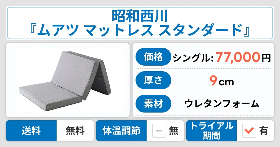昭和西川 ムアツ マットレス スタンダード