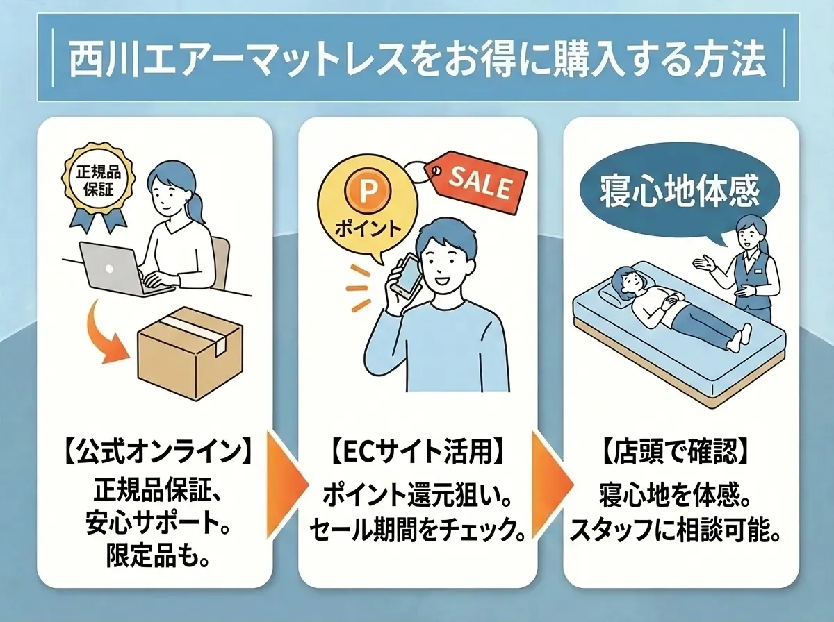 西川エアーマットレスをお得に購入する方法