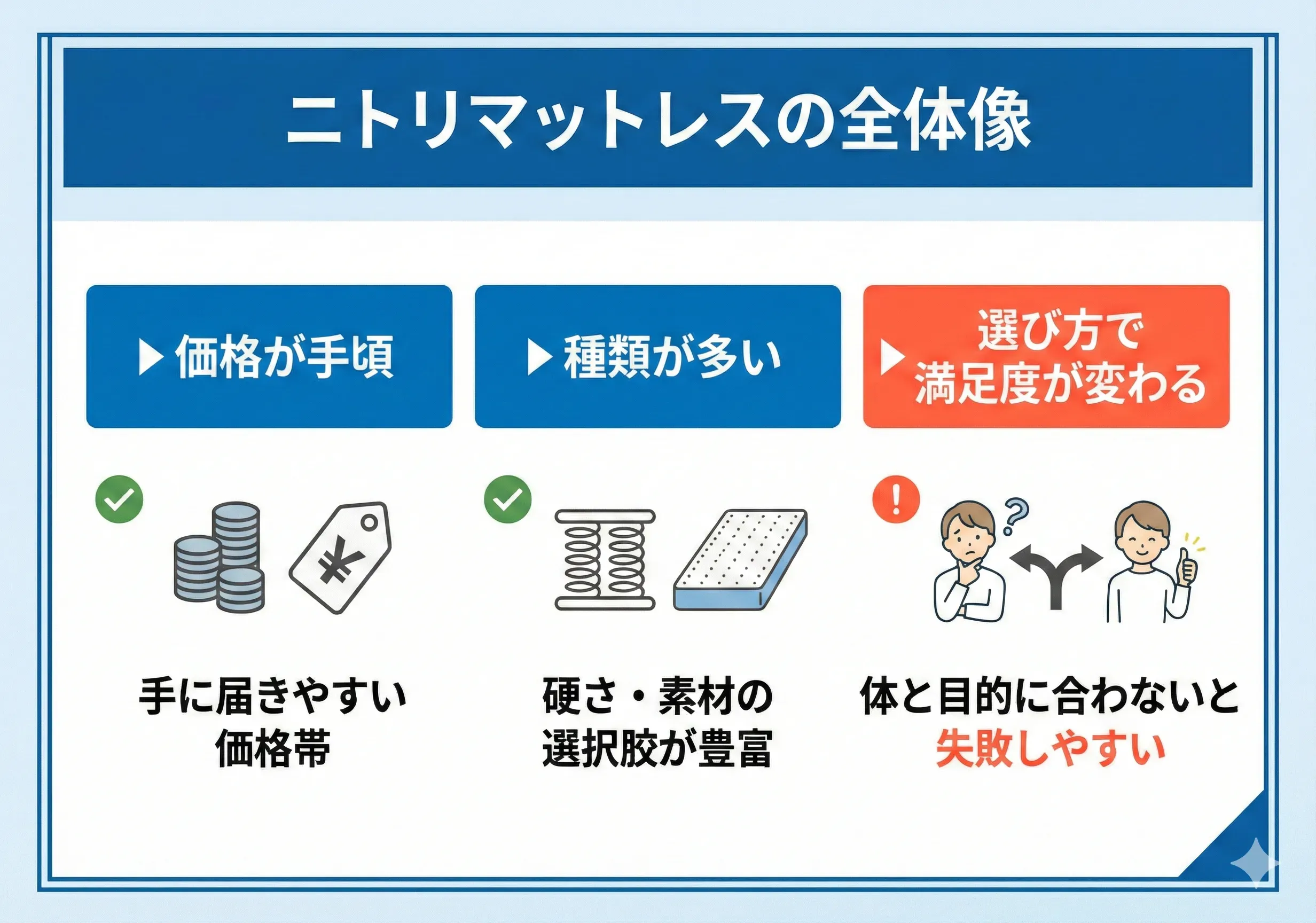 ニトリマットレスの全体像
