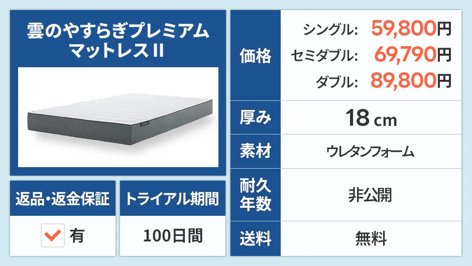 雲のやすらぎプレミアム モデル3R