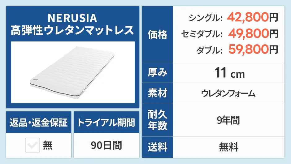 ネルシア高弾性ウレタンマットレス