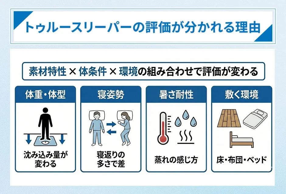 トゥルースリーパーの評価が使う人によって分かれる理由