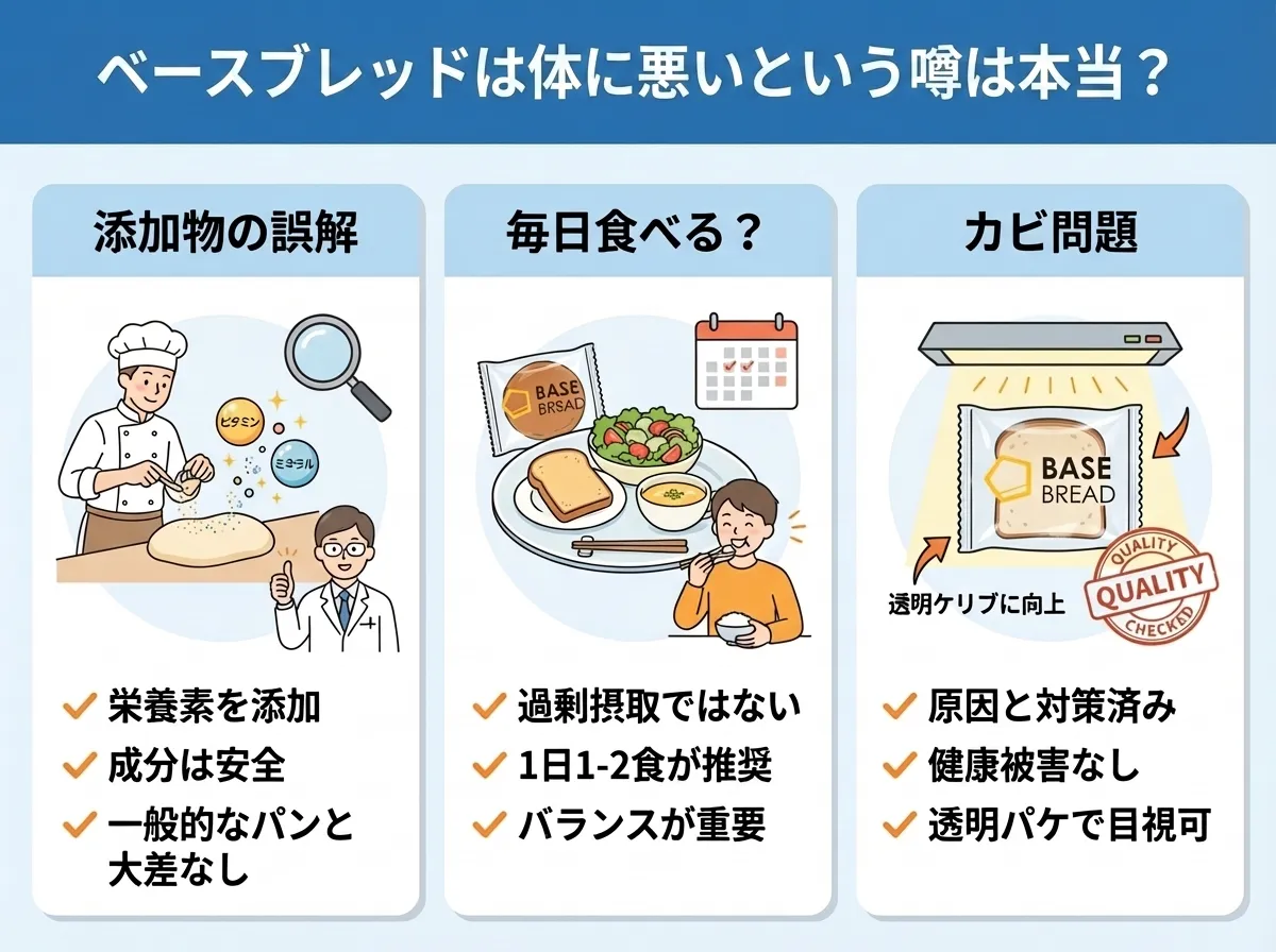ベースブレッドは体に悪いという噂の真相