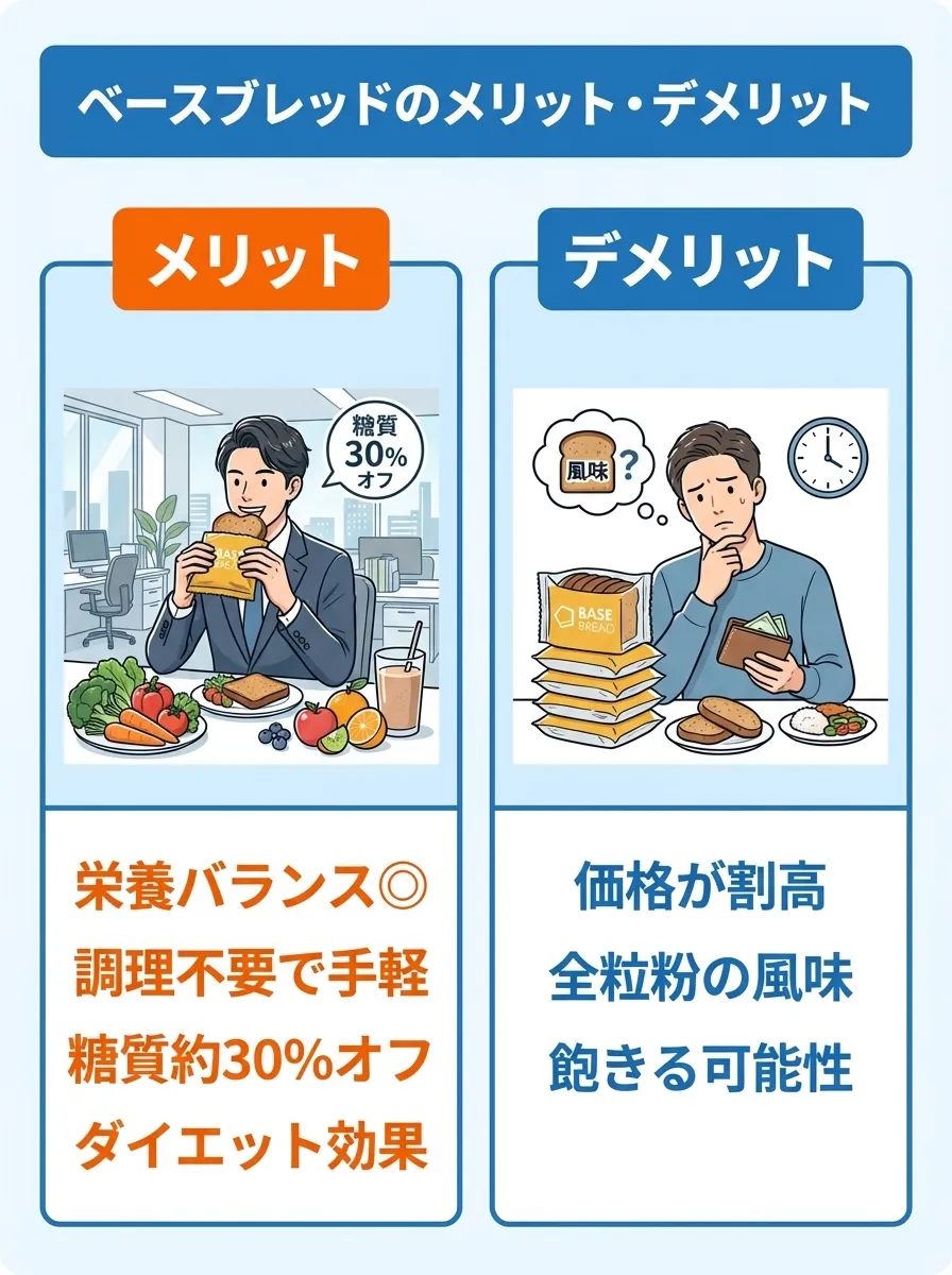 ベースブレッドのメリットとデメリット