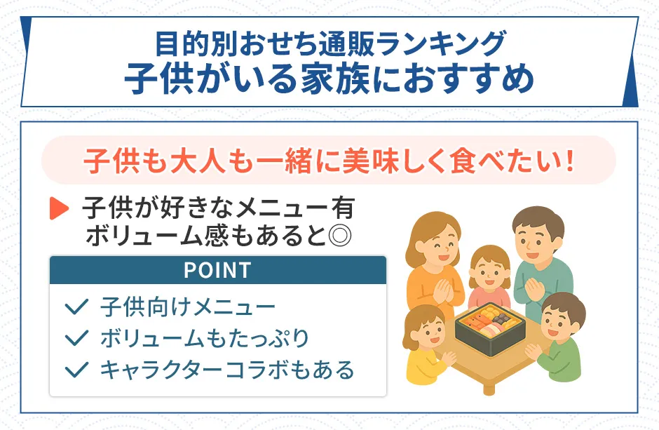 子供がいる家族向きのおせち通販ランキング
