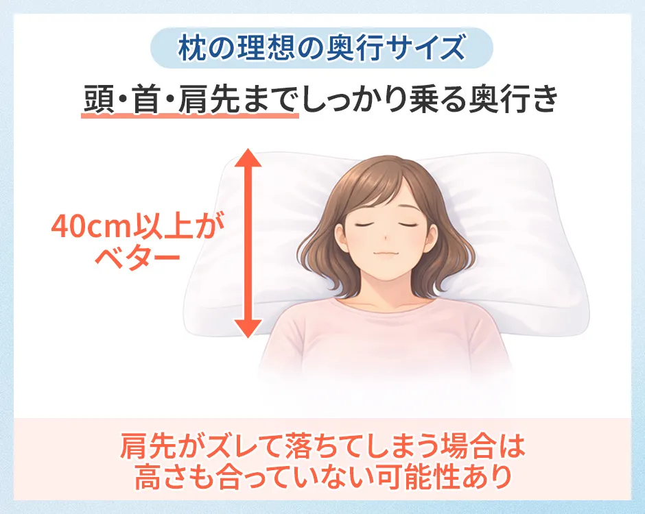枕の理想の奥行サイズ