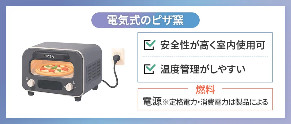 電気式のピザ窯のポイント