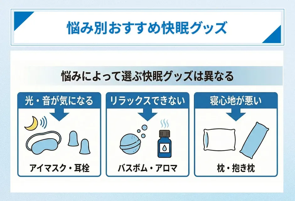 悩み別におすすめの快眠グッズ