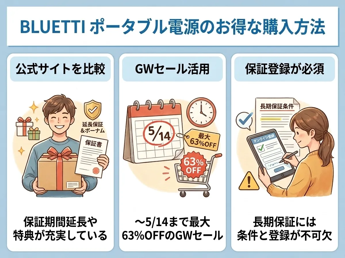 ブルーティのポータブル電源のお得な購入方法