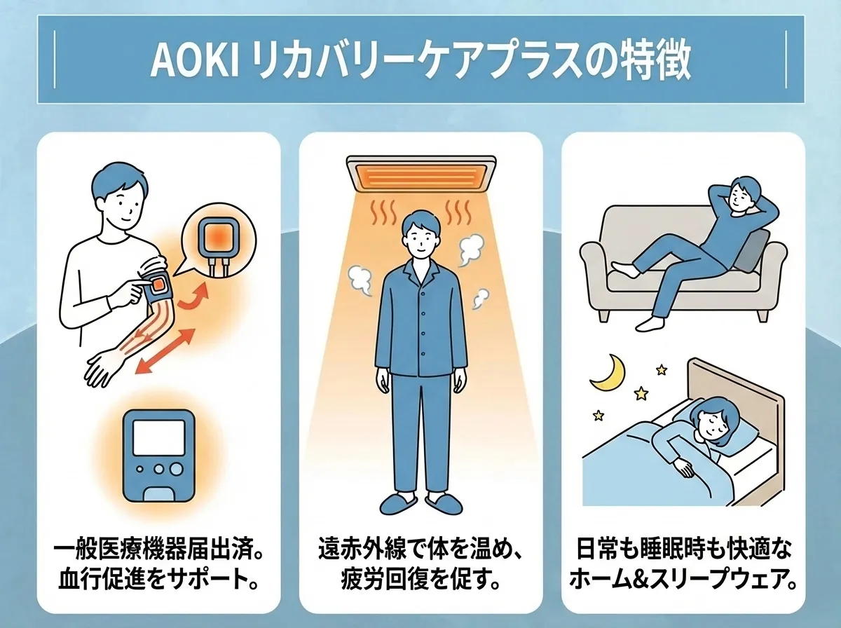 AOKIのリカバリーケアプラスの特徴