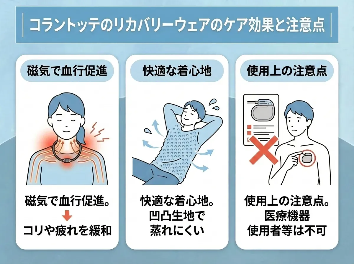 コラントッテのリカバリーウェアの効果と注意点