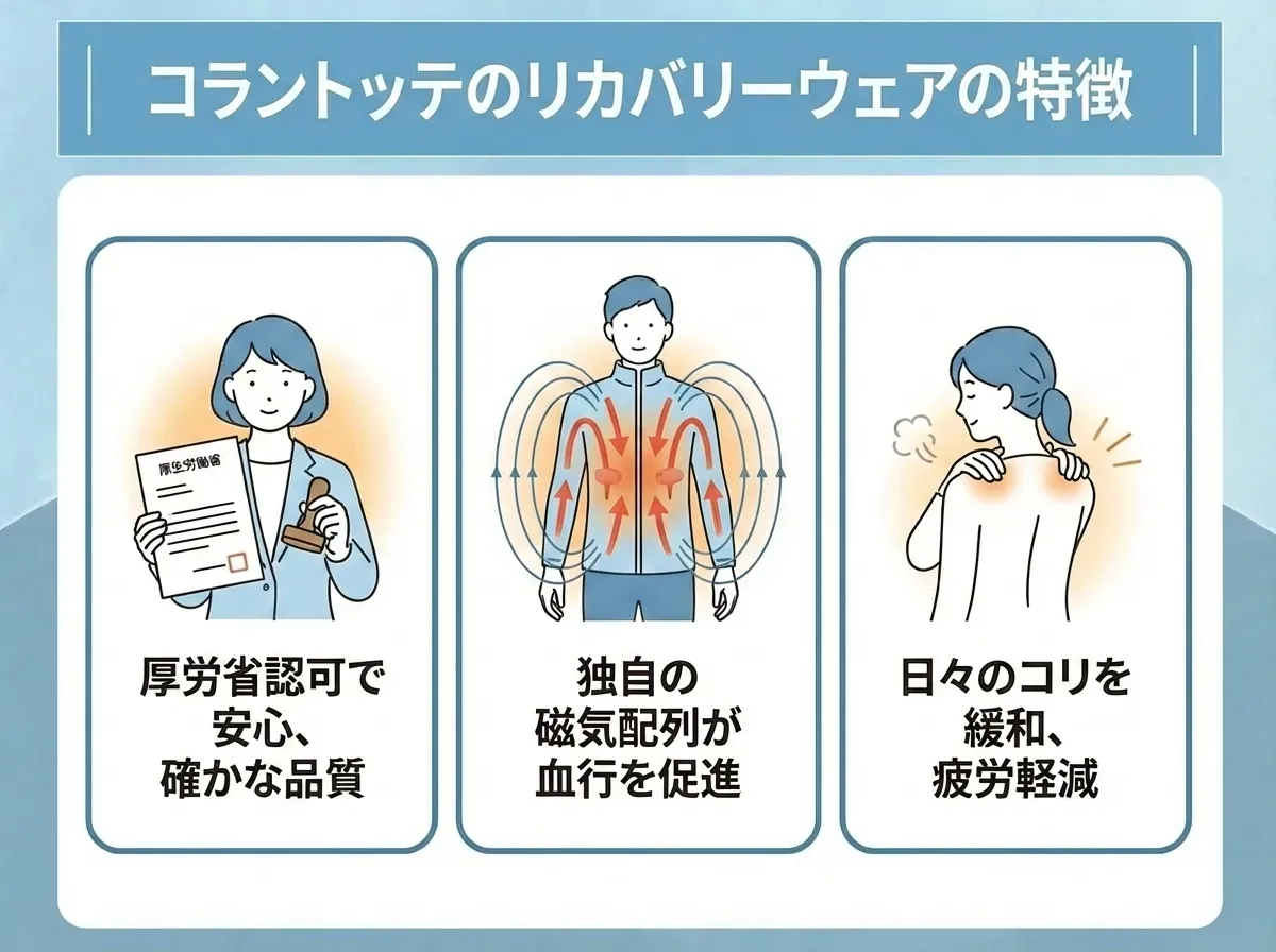 コラントッテのリカバリーウェアの特徴