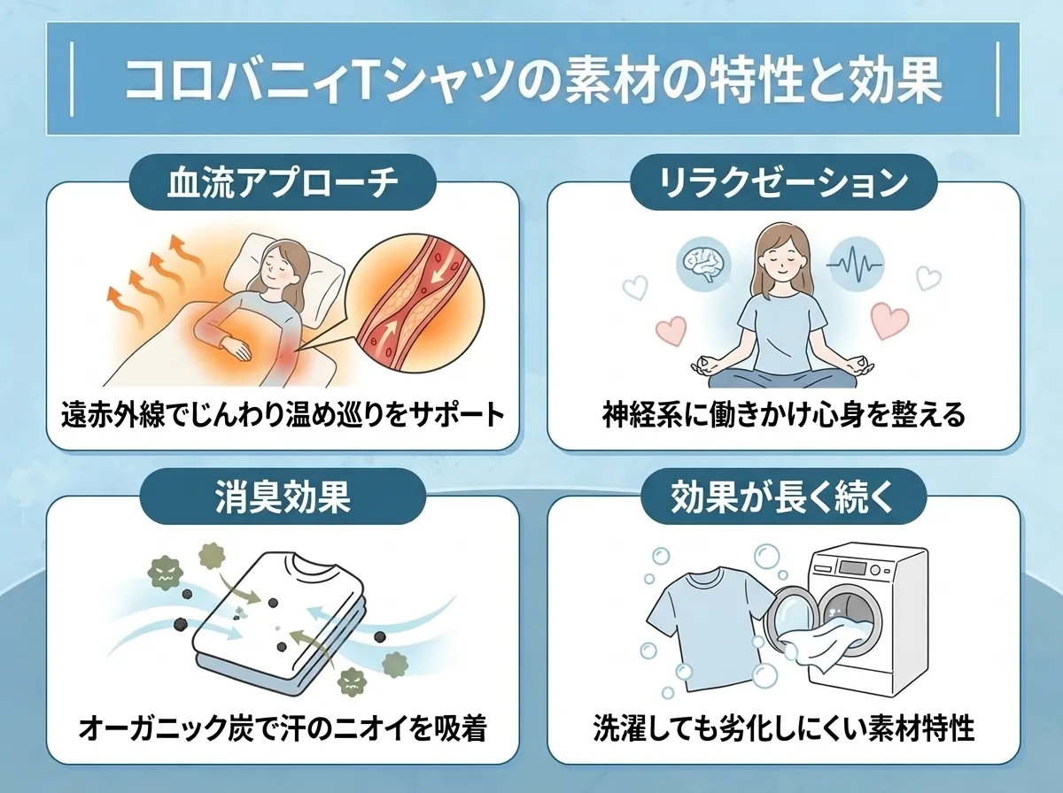 コロバニィTシャツのスパオール®素材の特徴