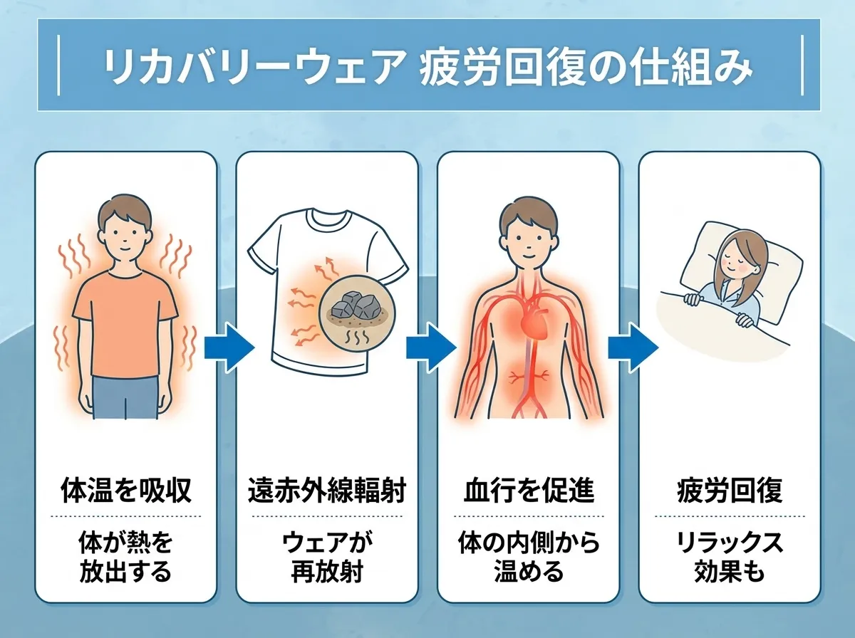 リカバリーウェアの疲労回復の仕組み