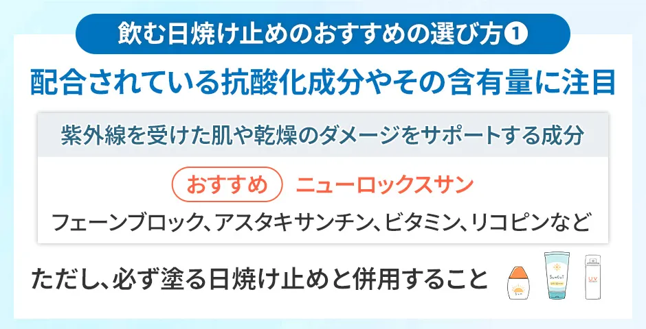 飲む日焼け止めの選び方①