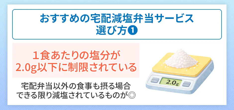 宅配でおすすめの減塩弁当の選び方①
