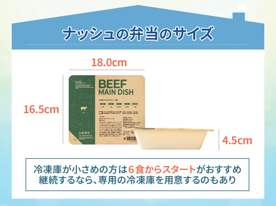 ナッシュの弁当サイズ