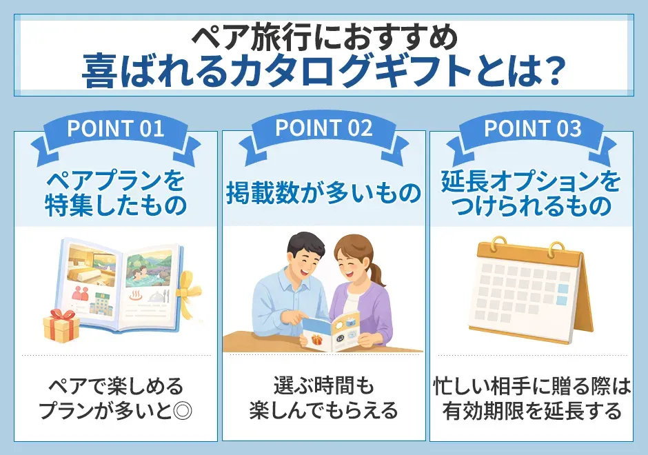 ペア旅行におすすめの喜ばれるカタログギフトとは