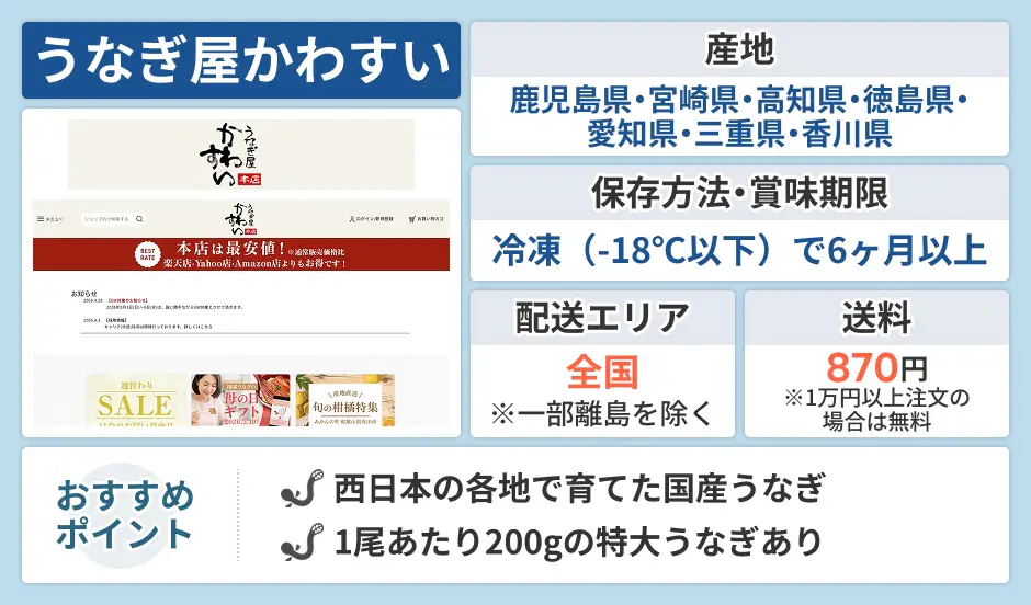 うなぎ屋かわすい